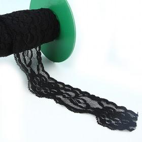 Black Glamour Floral Lace Ribbon