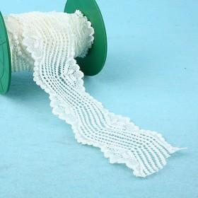 White Floral Scallops Lace Ribbon