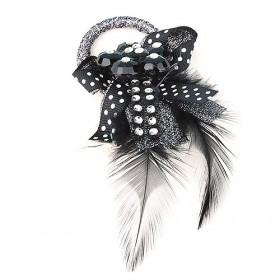Black Dot Bow Feather