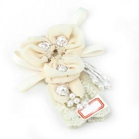 Ivory Floral Beads Clothing