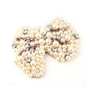 Beads Rhinestone Bow Clothing