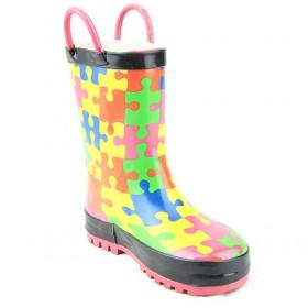 Kids Rain Boots Colored Puzzle