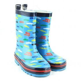 Kids Rain Boots Blue Car