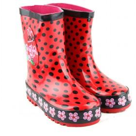 Kids Rain Boots Coccinella Red