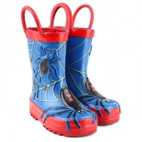 Kids Rain Boots Blue Spide