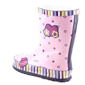 Wholesale Kids Rain Boots Pink Floral