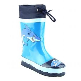 Wholesale Kids Rain Boots Blue Shark