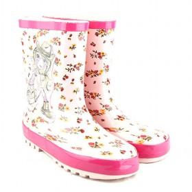Wholesale Kids Rain Boots Pink Floral
