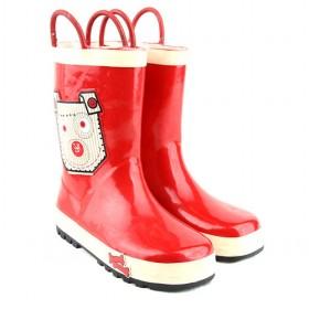 Wholesale Kids Rain Boots Red Dog
