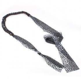 Gray Leopard Hair Band Belt