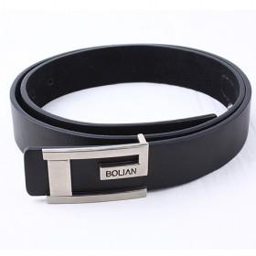 Men S Black Leather Buckle