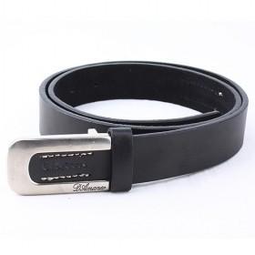 Men S Black Leather Buckle