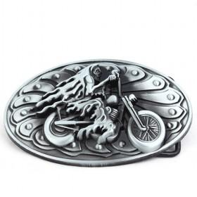 Skull Bike Belt Buckle