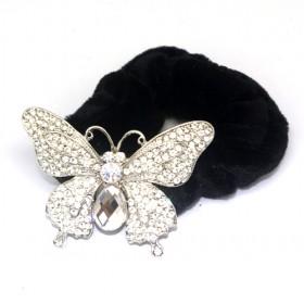 Silver Butterfly Hair Elastic Band