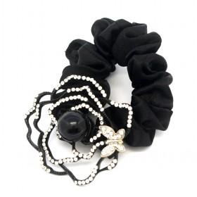 Black Rose Hair Elastic Band