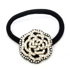 Black Rose Hair Elastic Band