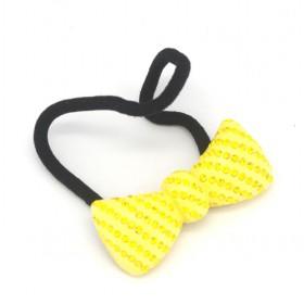 Yellow Bow Tie Hair Elastic Band