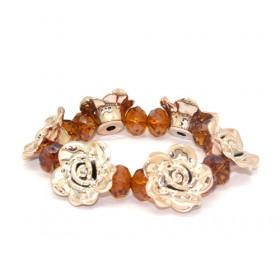 Beads And Flower Bracelets