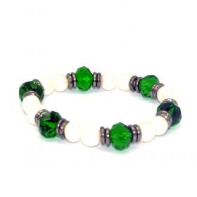 Green And White  Bracelets