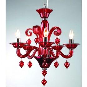 Red Pendant Crystal Ceiling Lights