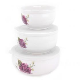 Purple Flower Ceramic Soup Bowls,Pottery Soup Bowls, Large Soup Bowls