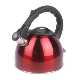 Small Size Red Plated Wide Stainless Steel Electric Water Boiler With Black Handle