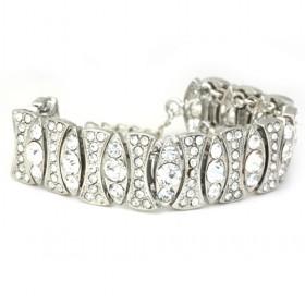 Rhinestone Bangle Alloy Chain Conected