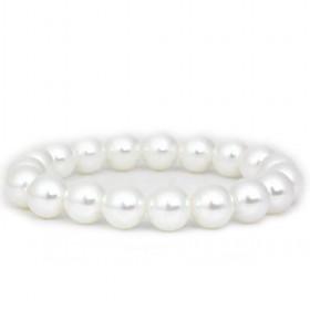 White Bead Bracelet 19 Beads