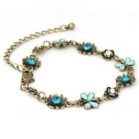 Vintage Rhinestone Flower And Butterfly