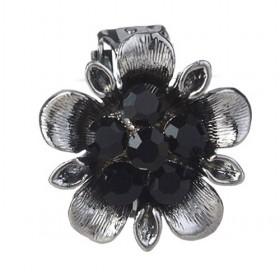 Flower Rhinestone Clip Earrings 3