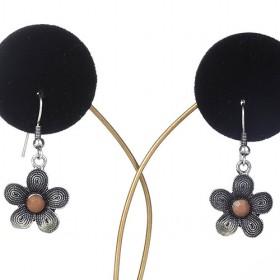 Plum Flower Fish Hook Earrings