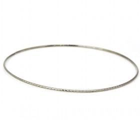 Silver Skinny Iron Bangle