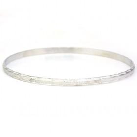 Silver Skinny Iron Bangle