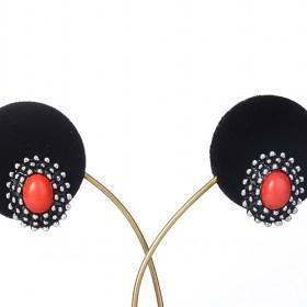 Vintage Red Stud Earrings