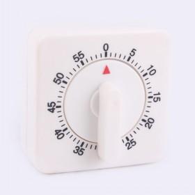 Simple Design White Square Mechanical Cooking  Count Down Timer Alarm Stopwatch