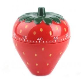 Red Strawberry-shaped Kitchen Mechanical Countdown Cooking Stope Alarm For Housewives