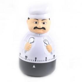 Cute Fat Chef-design Kitchen Mechanical Countdown Cooking Timer