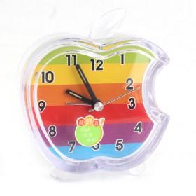 New Arrival Apple Shaped Crystal Design Decorative Mute Alarm Clock