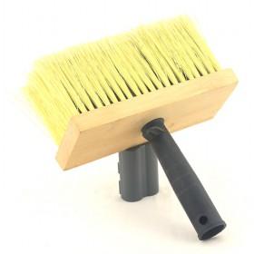 Plastic Yellow Nylon Hair Wood Handle Paint Brush