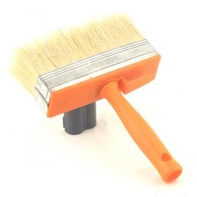 Orange Nylon Hair Wood Handle Paint Brush