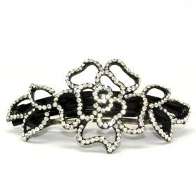 Thin Rose Rhinestones Hairpin, Rhinestones Hair Clip