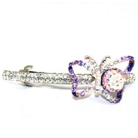 Purple Butterfly Rhinestones Hairpin