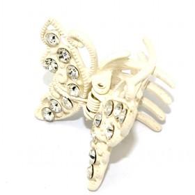 Light Yellow Butterfly Rhinestones Hairpin