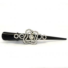 Sharp-nosed Rose Rhinestones Hairpin