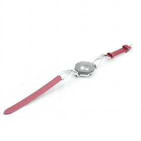 Sophiasticated Red Square Leather-belt And Diamond-Decorative Ladies Quartz Wrist Watch