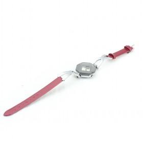 Sophiasticated Red Square Leather-belt And Diamond-Decorative Ladies Quartz Wrist Watch