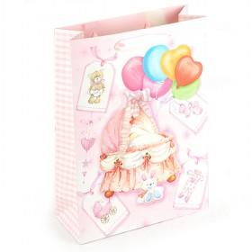 Cute Kraft Pink Bag With