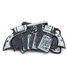 Gun Rose Poke Belt Buckle