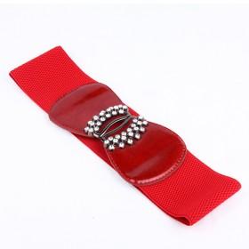 Red Rhinestone Bow Elastic Waist