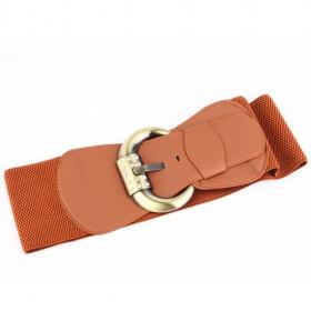 Orange Vintage Rhinestone Buckle Elastic